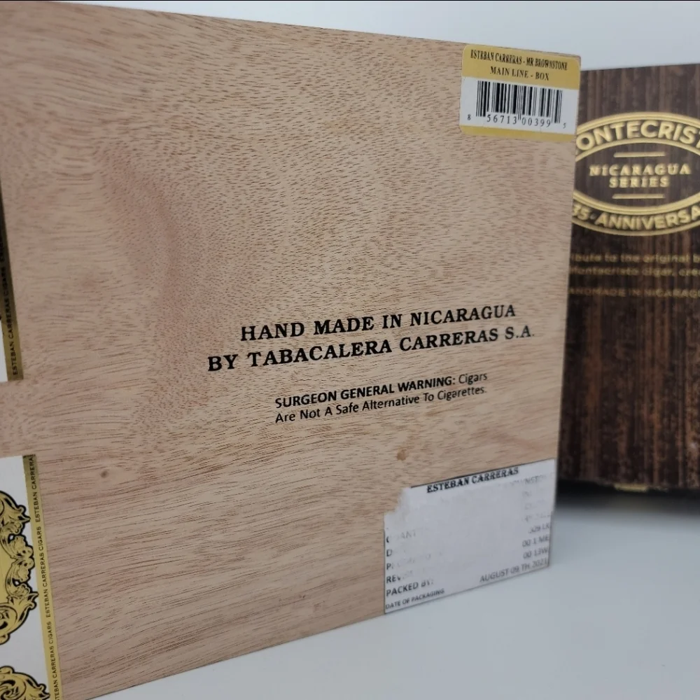 Lot Of 2 Wood Cigar Boxes Empty Organize Decor Mr Brownstone Montecristo DIY